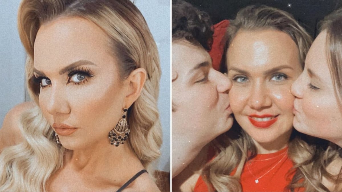 Michelle Vieth y sus hijos mayores, Leandro y Michelle