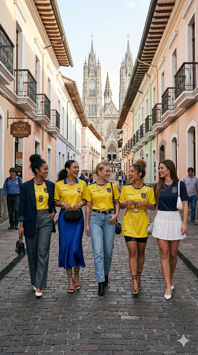 De las gradas a las pasarelas urbanas: Cómo llevar camisetas de fútbol con tacones y joyería sin perder el estilo.