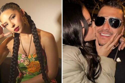 ¡Con corsé de princesa! Ángela Aguilar presumió su “cinturita de muñeca” y la reacción de Nodal se viralizó