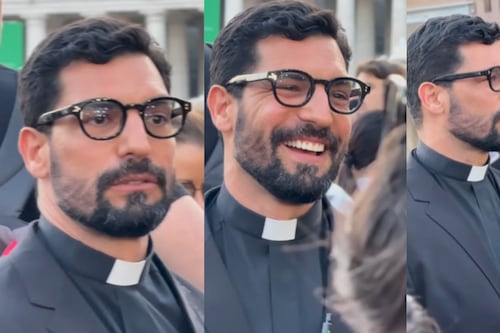 “Habemus papacito”: sacerdote brasilero asistió al Vaticano por el cónclave y se hizo viral por su atractivo físico