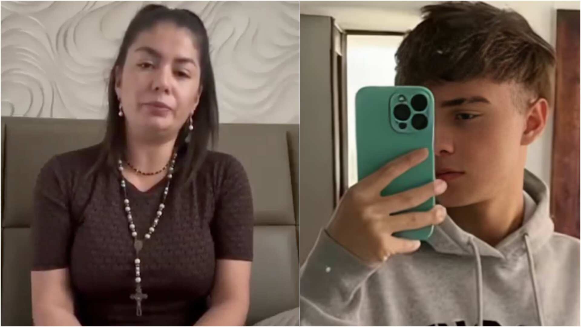 Madre de Juan Felipe Rincón habla del asesinato de su hijo y las especulaciones sobre chats con menores de edad (Redes sociales de Juan Felipe Rincón y Dina Morales)