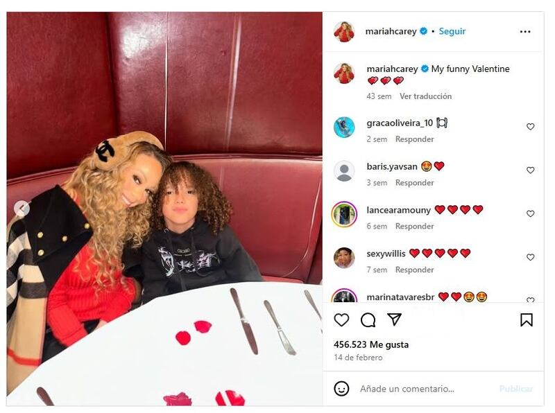 Mariah Carey junto a su hijo, Moroccan