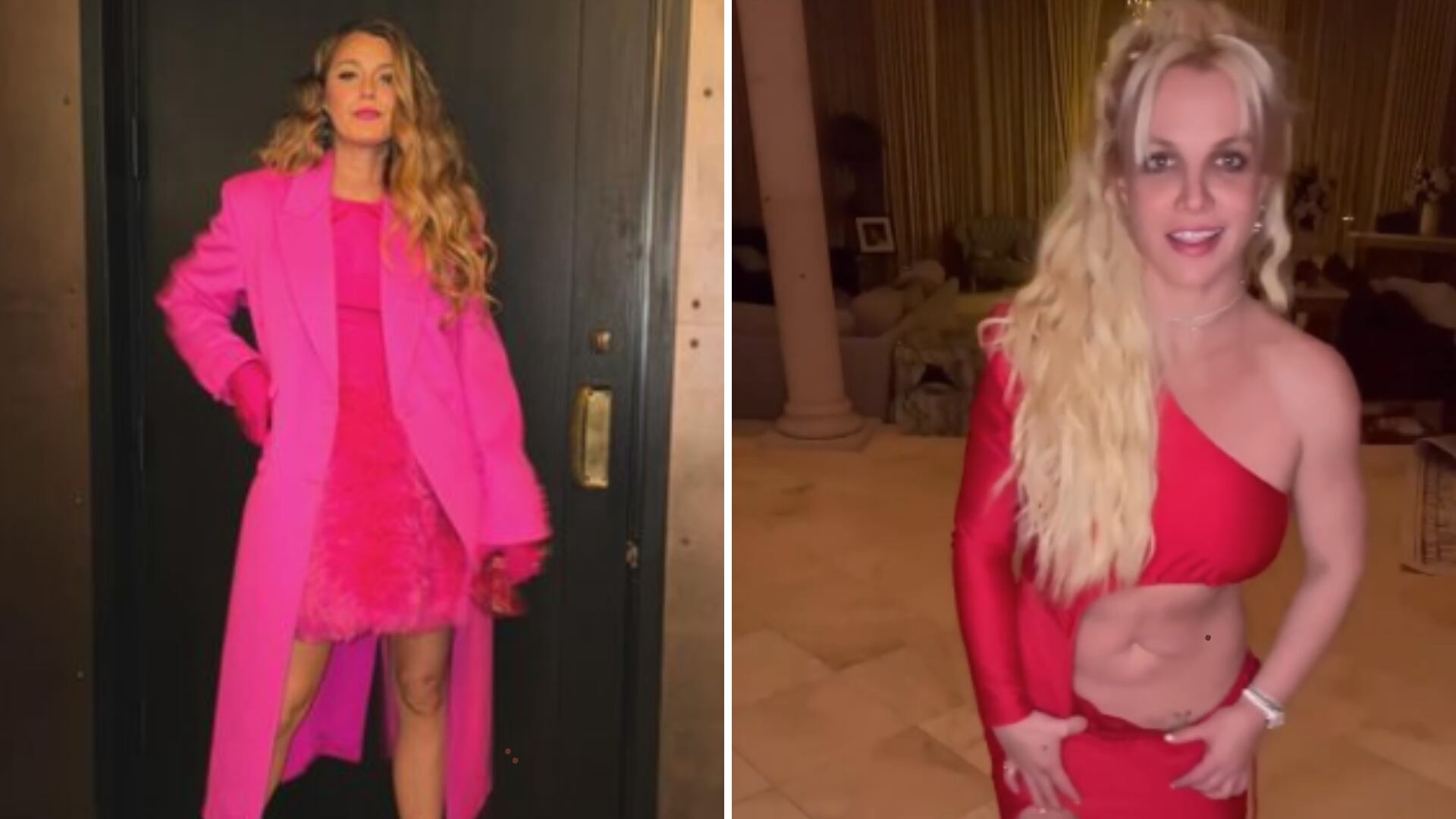 Blake Lively le rindió tributo a Britney Spears a usar un vestido que la cantante usó en el 2002, durante la Semana de la Moda en Milan. Se trató del Versace Mariposa.