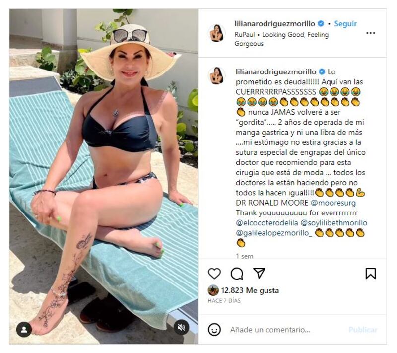 Liliana Rodríguez está muy contenta con su nueva apariencia