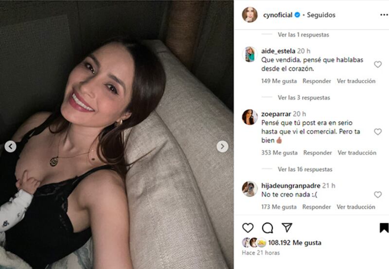 Cynthia Rodríguez bebé