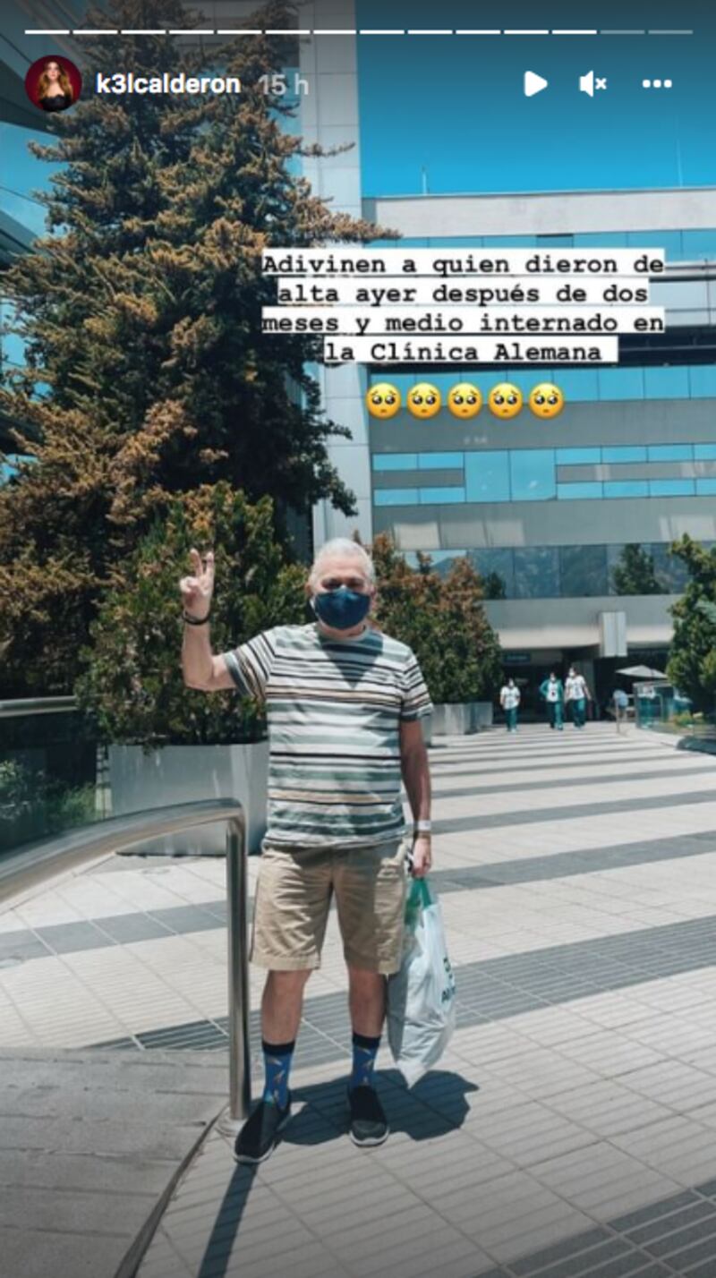Kel Calderón reveló que su padre fue dado de alta