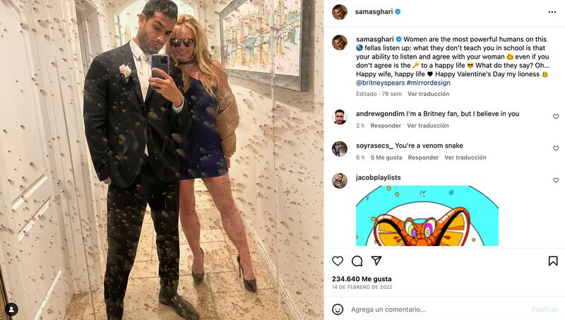 Sam Asghari y Britney Spears