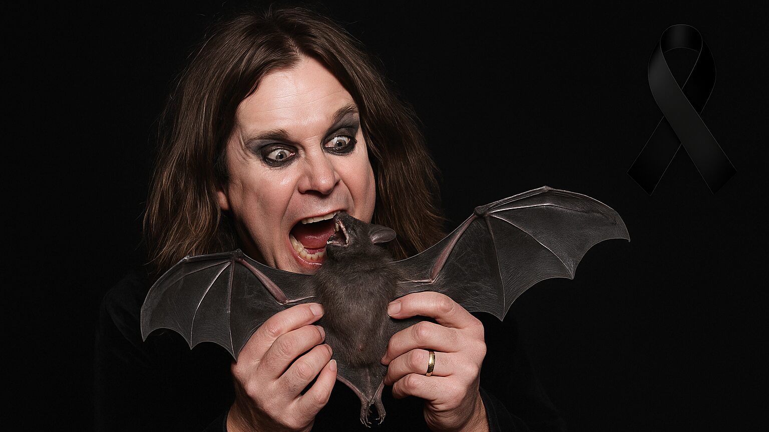 En 1982, mordió un murciélago vivo en pleno show; pensó que era de utilería.