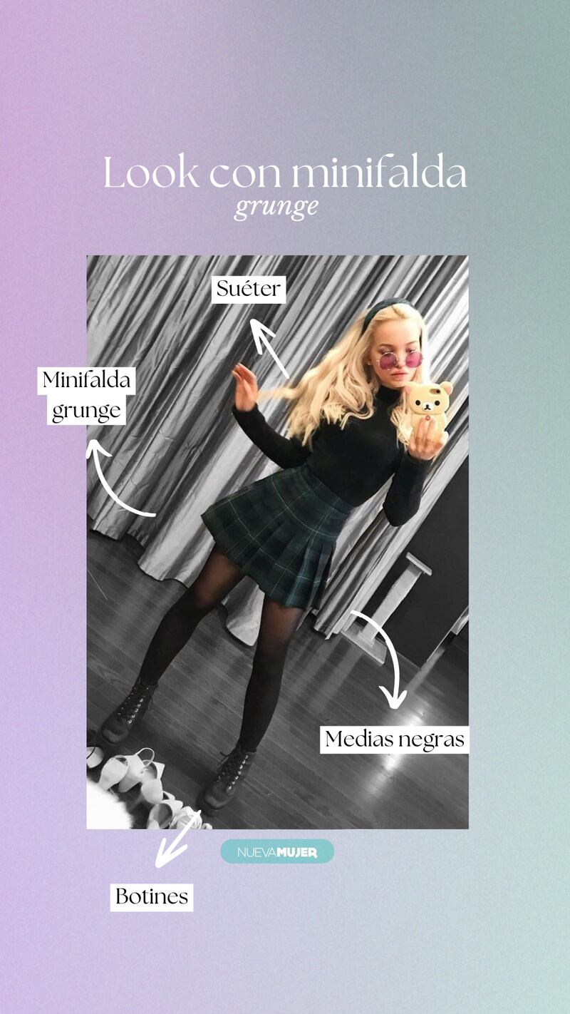Minifaldas grunge en tendencia 2025.