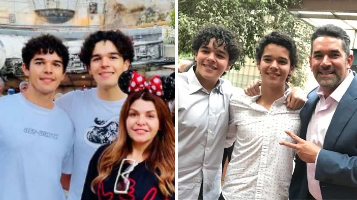José Eduardo y Roberto los hijos de Itatí Cantoral y Eduardo Santamaría