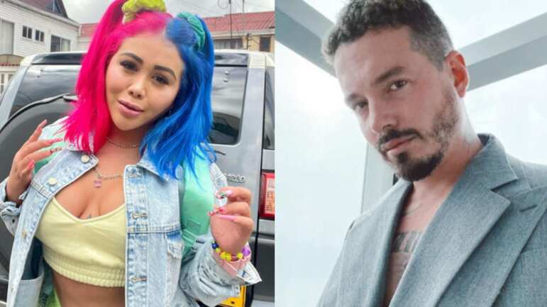 Yina Calderón y J Balvin