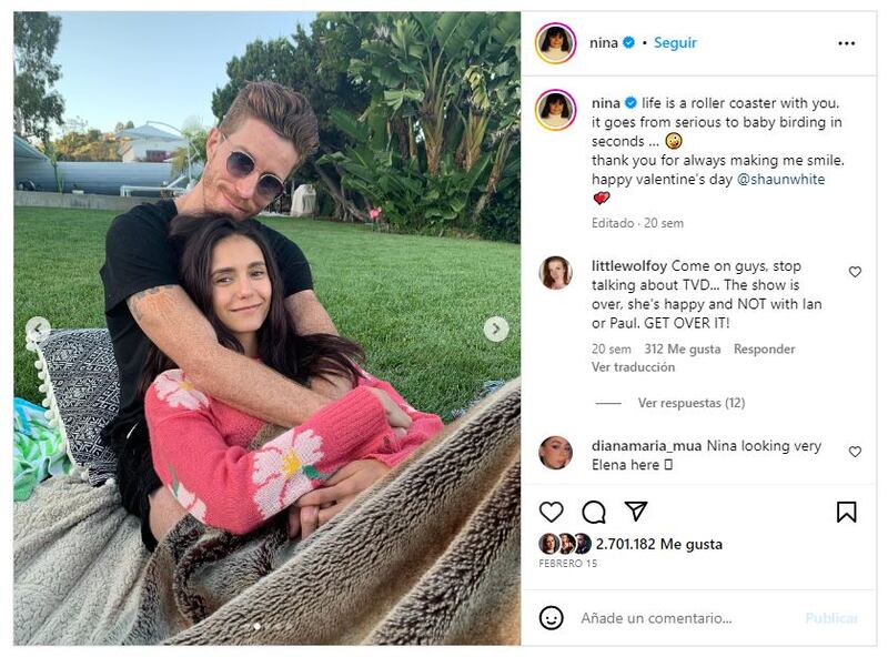 Nina Dobrev y su novio, Shaun White