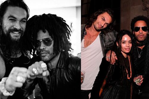 Zoë Kravitz reacciona a tierna foto de su padre Lenny Kravitz junto a su padrastro Jason Momoa