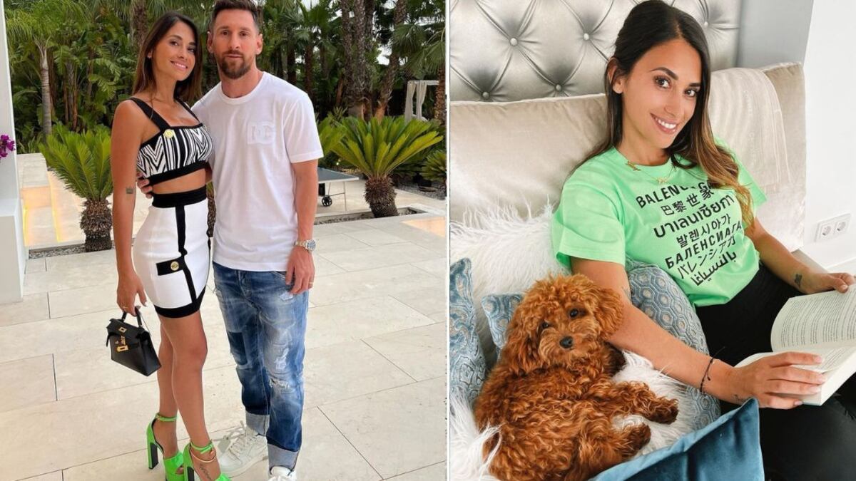 Antonela Roccuzo y Lionel Messi