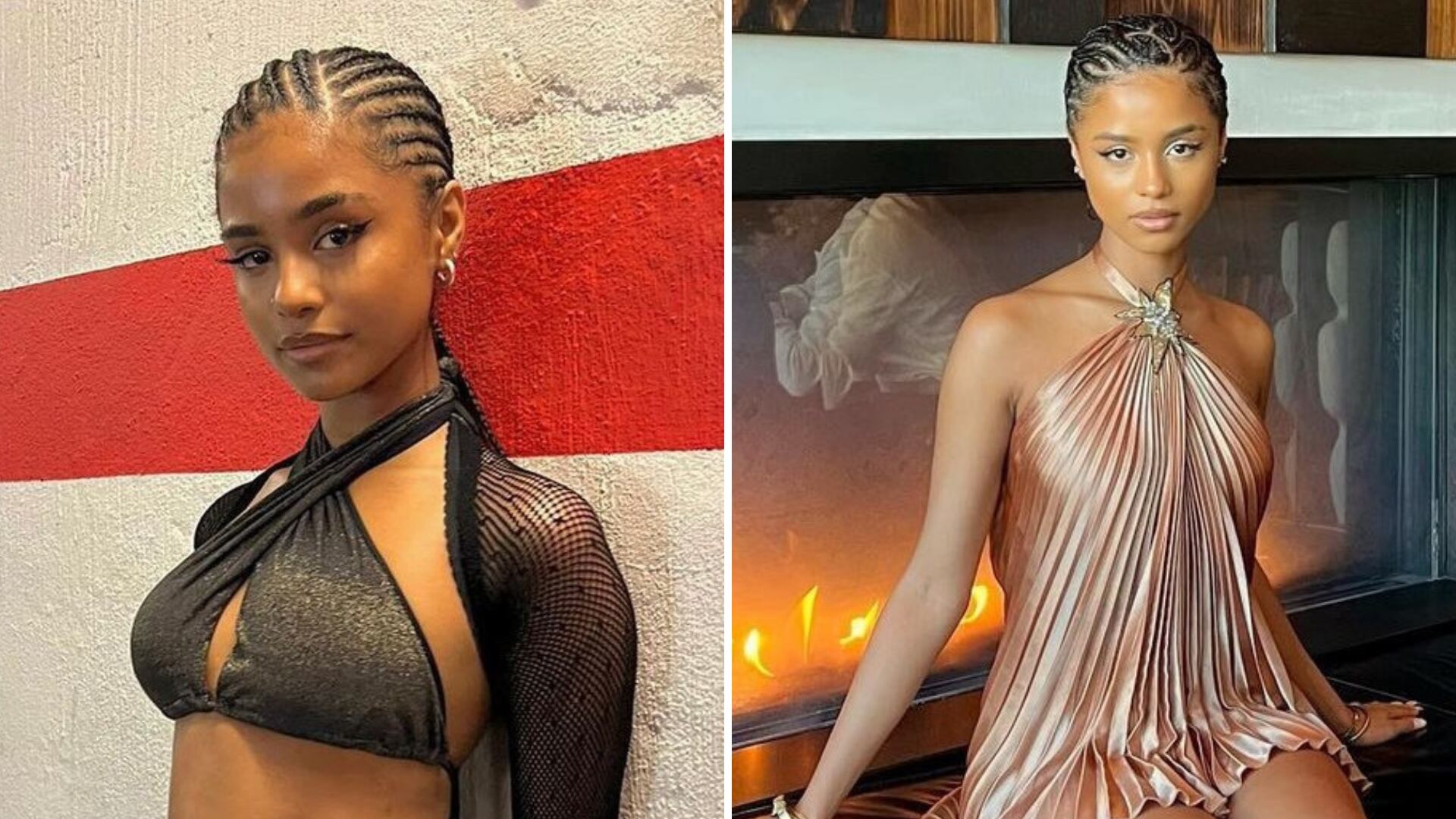 Tyla sorprende con llamativo vestido de arena en su debut en la Met Gala.