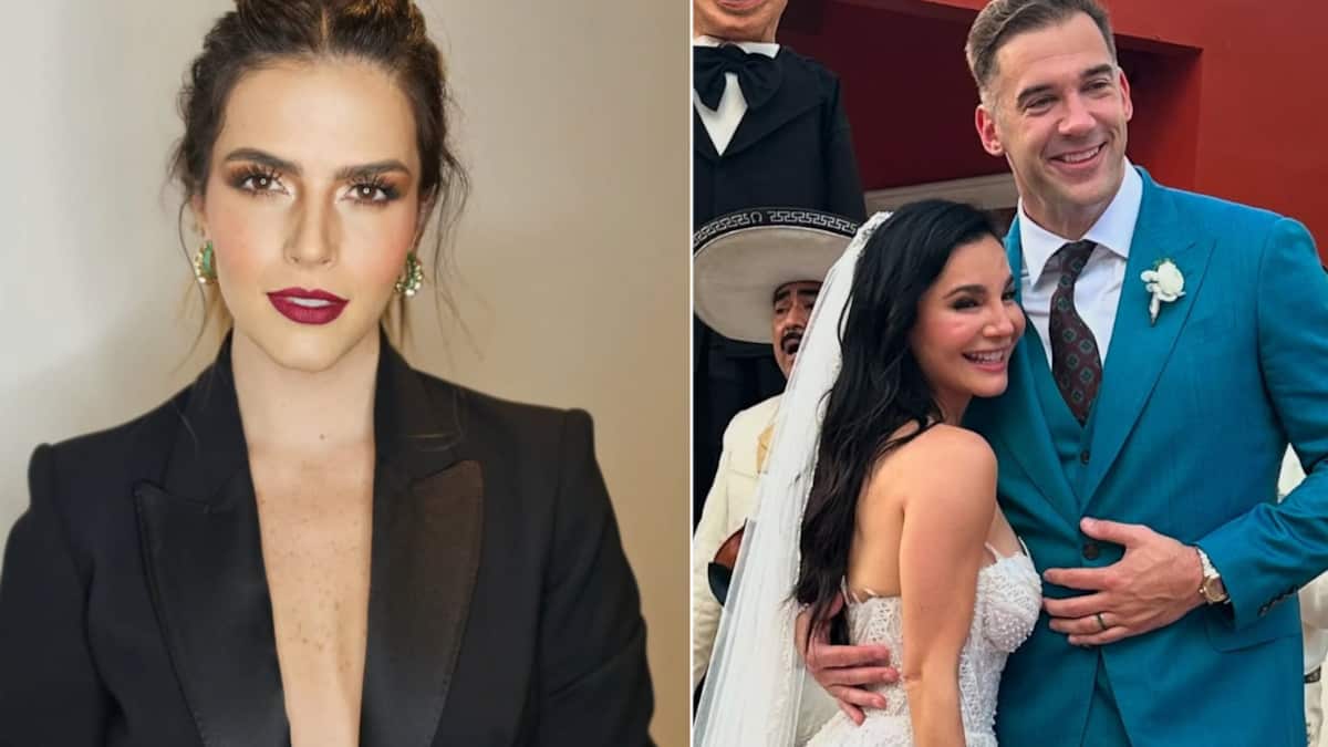 Claudia Álvarez llevó un conjunto de impacto a la boda de Martha Higareda.