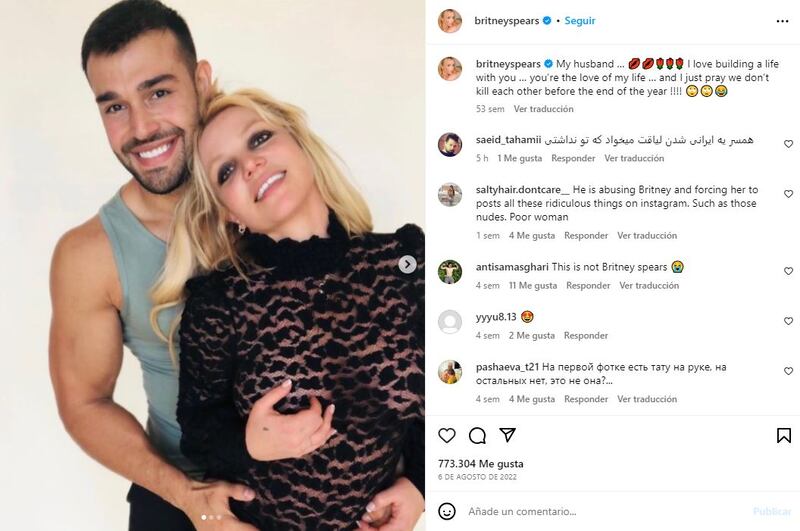 Britney Spears y Sam Asghari comenzaron su noviazgo tras conocerse en el rodaje de un video