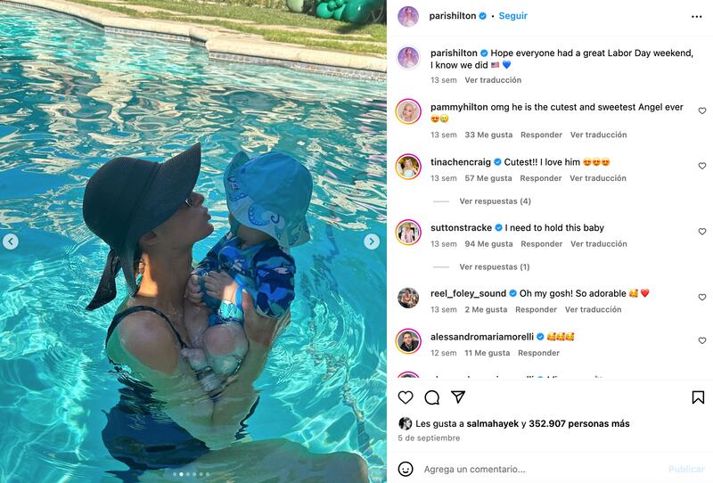 Paris Hilton junto a su pequeño hijo Phoenix