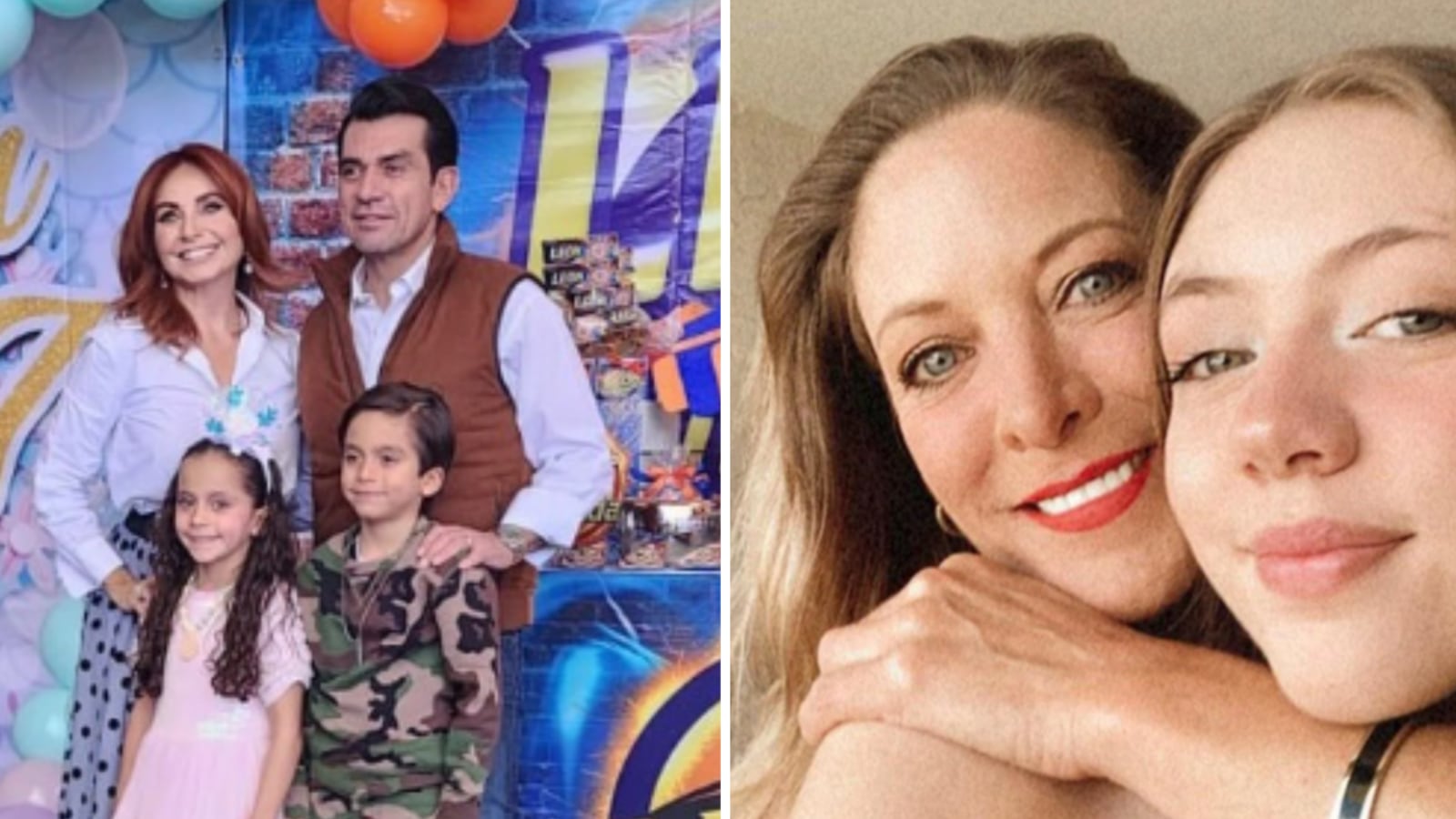 Jorge Salinas y su hija no reconocida con Andrea Noli