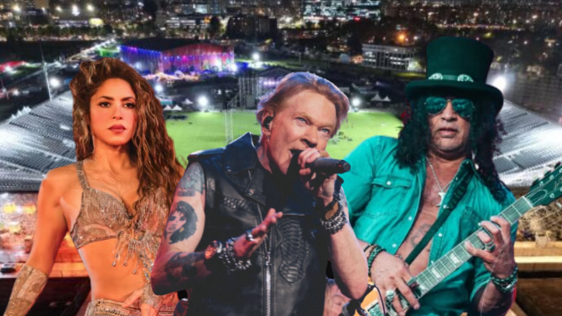 Shakira y Guns n' Roses en el Vive Claro