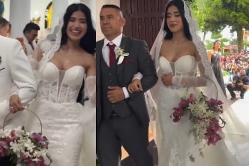 “Austeridad o tacañería”: el detalle en el vestido de novia de la boda Jenny López y Jhonny Rivera que dio de qué hablar