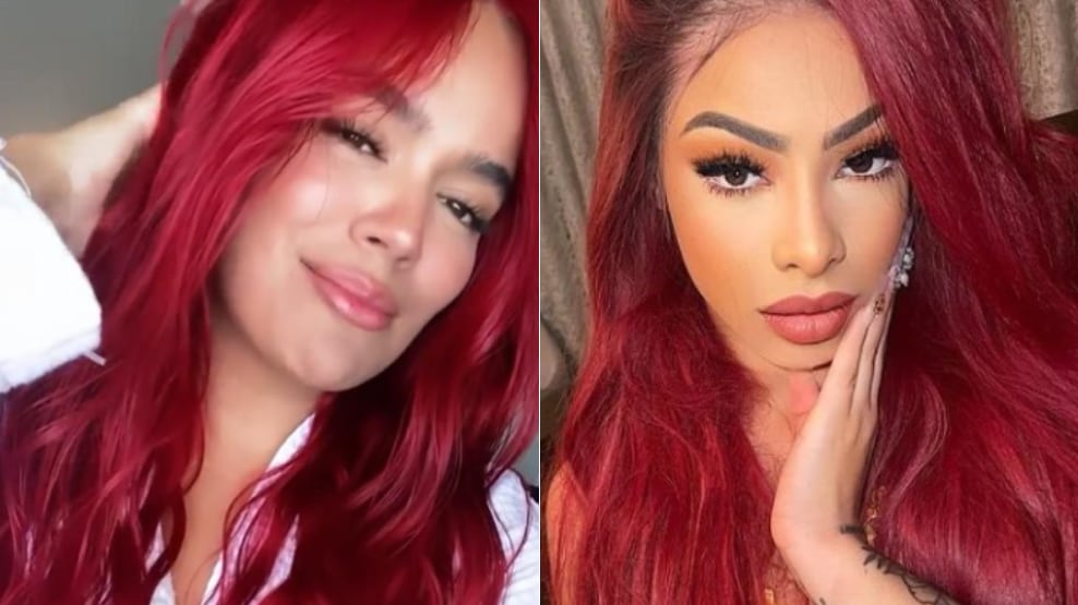 Karol G cambió su icónico cabello azulado para dar paso a un rojo que la volvió blanco de comparaciones