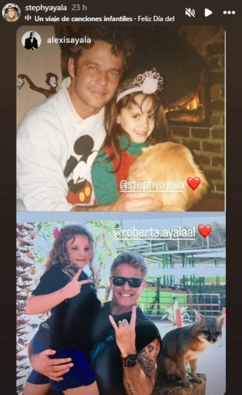 Stephanie Ayala compartió tiernas imágenes de su infancia junto a su padre, Alexis Ayala