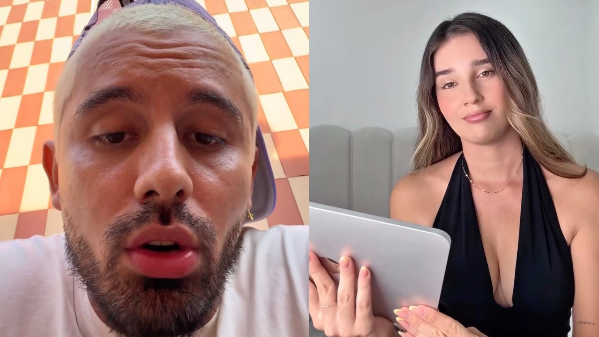 Dylan Fuentes y su expareja, Angie Paéz