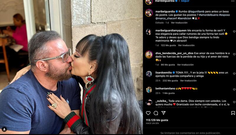 Maribel Guardia y Marco Chacón