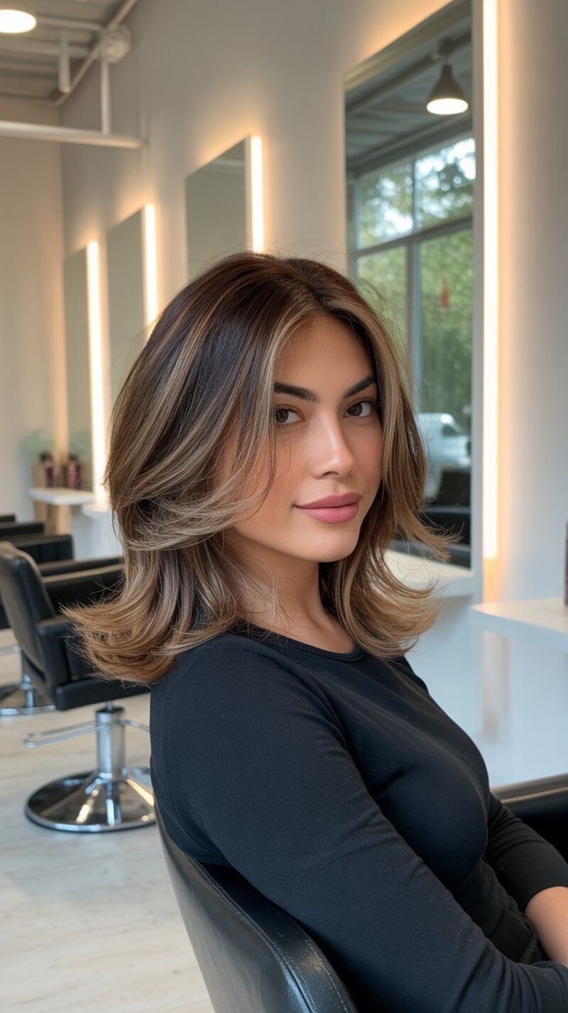 Corte bob con mechas francesas