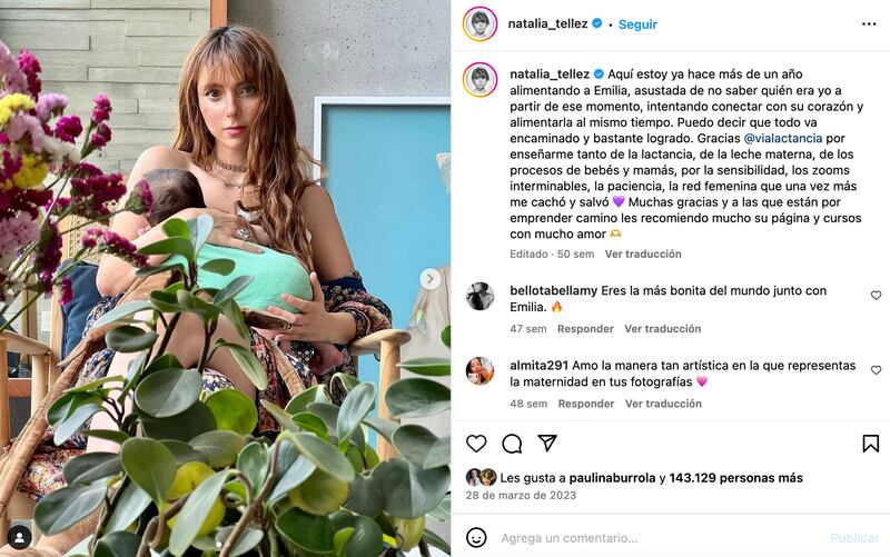 Natalia Téllez ¿Por qué no muestra a su bebé?