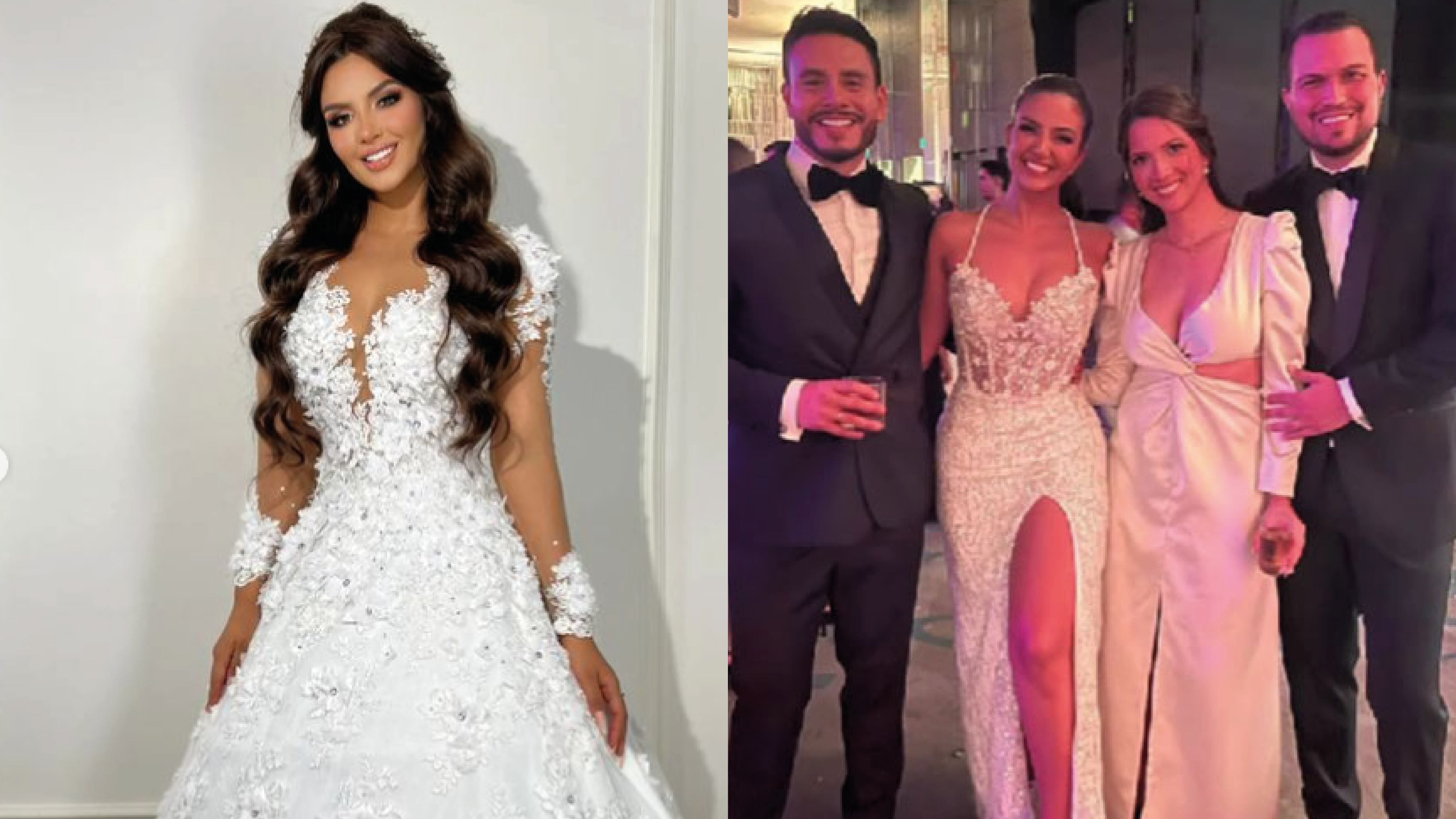 ¡Con zapatos deportivos! Así lució Dayanara Peralta sus dos vestidos de novia en su boda con Jonathan Estrada