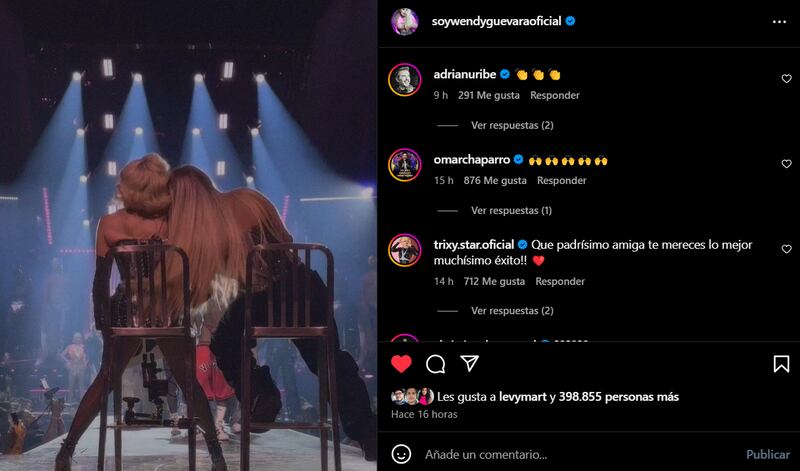 Comentarios al post de Wendy Guevara / Foto: Instagram @soywendyguevaraoficial