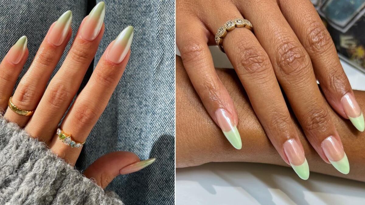 Las 'pistachio butter nails' son elegantes, pero coloridas