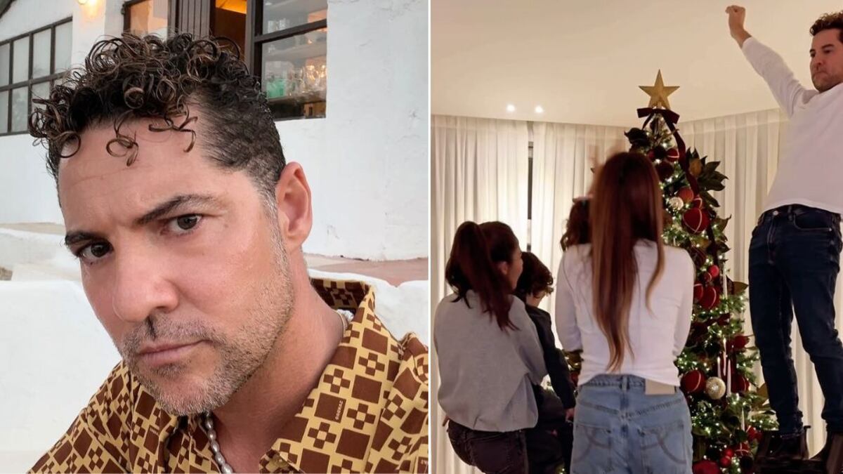 David Bisbal puso su árbol de Navidad junto a su hermosa familia
