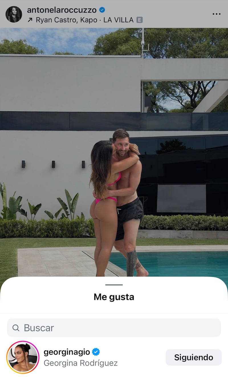 Así reaccionó Georgina Rodríguez a la foto viral de Antonela Roccuzzo