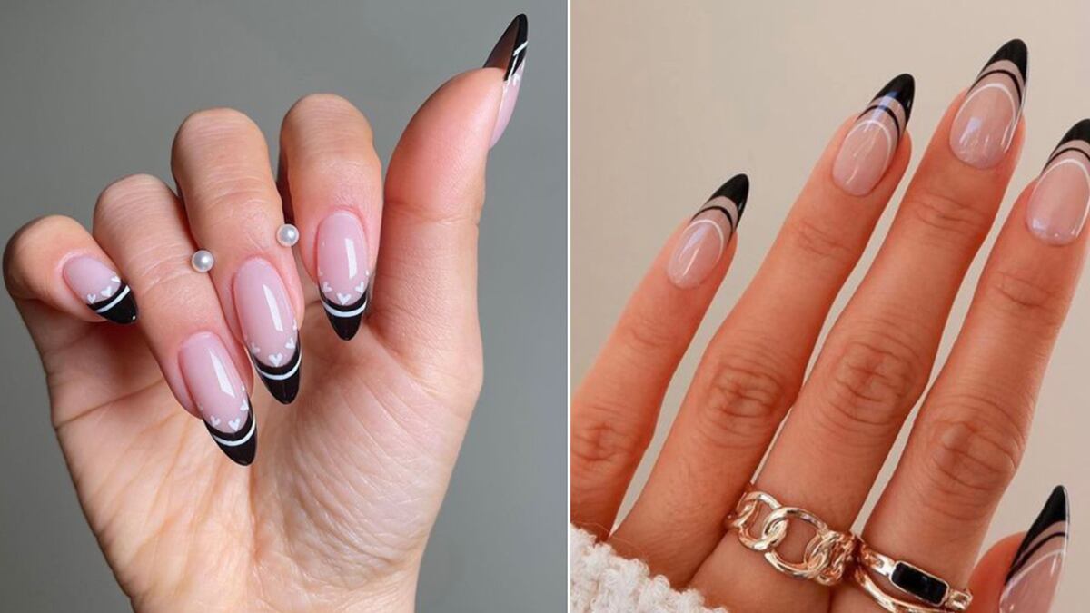 Uñas francesas triples