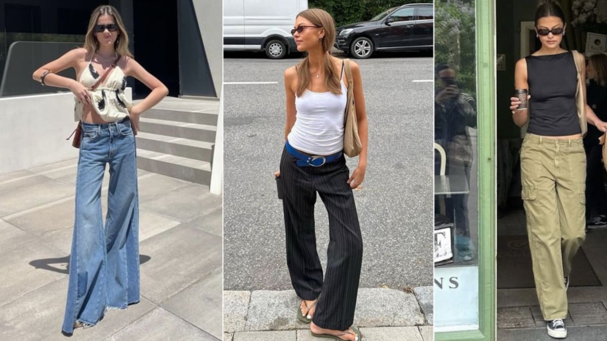 Pantalones de tiro bajo