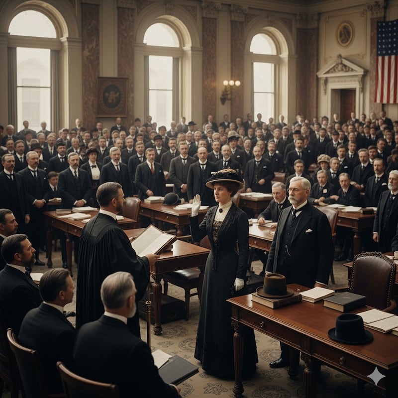 Jeannette Rankin asumió como la primera mujer en el Congreso de Estados Unidos