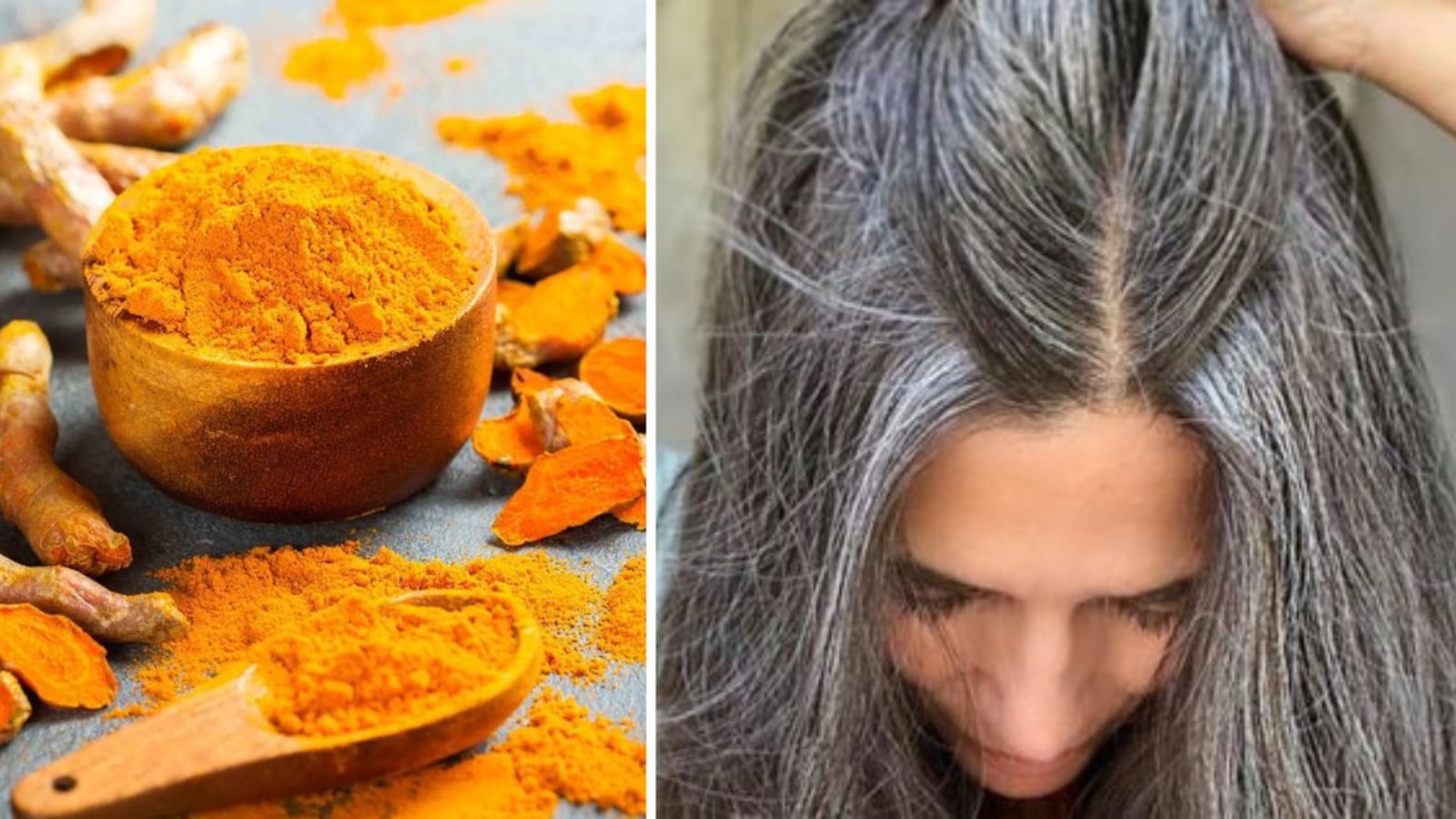 Cúrcuma para matizar las canas de forma natural