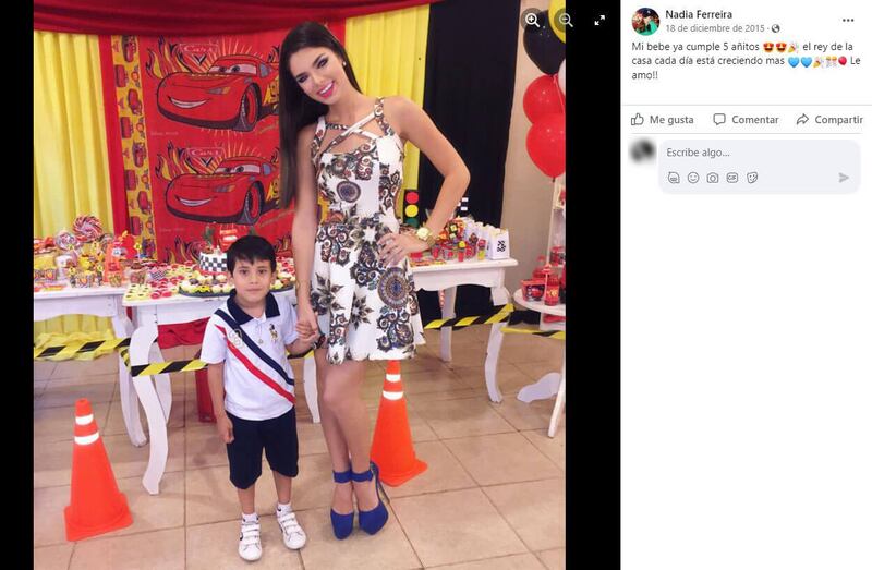 Nadia Ferreira y su sobrino
