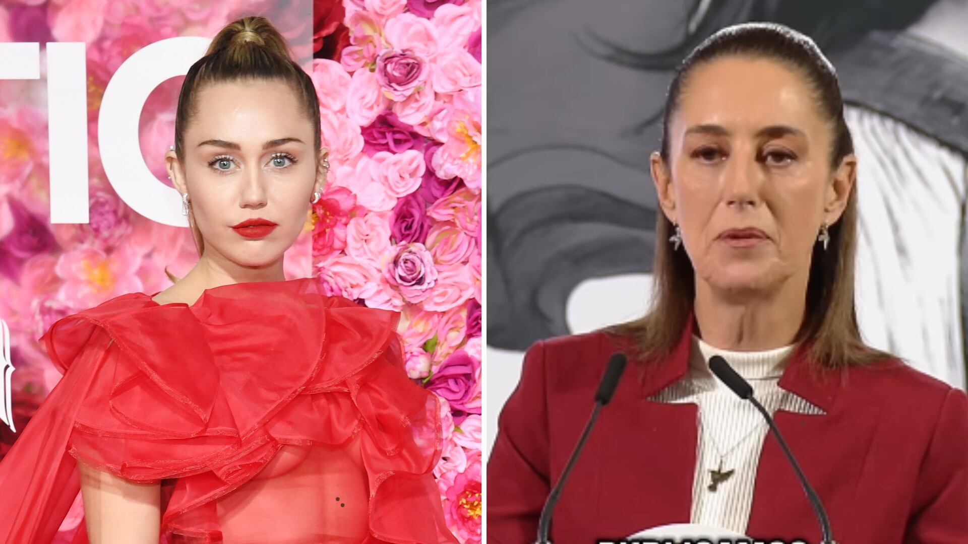 Miley Cyrus tiene un nuevo look y en redes sociales afirman que tiene gran parecido con la presidenta de México, Claudia Sheinbaum.