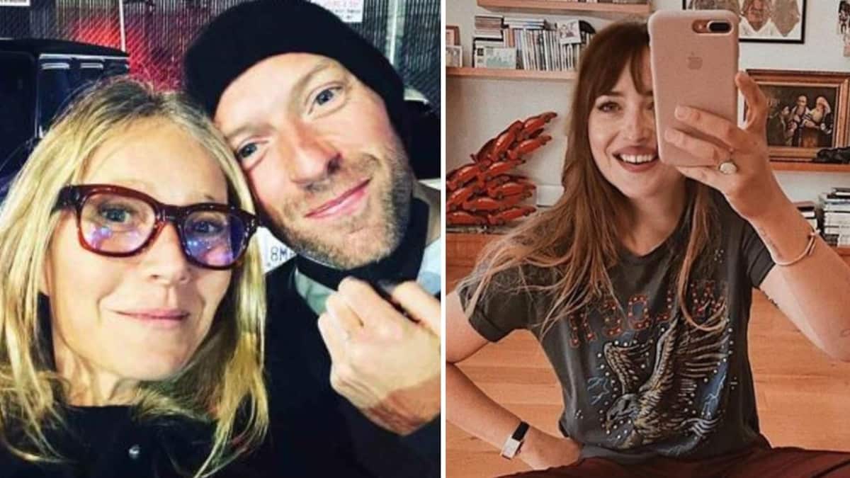 Gwyneth Paltrow y Dakota Johnson y Chris Martin