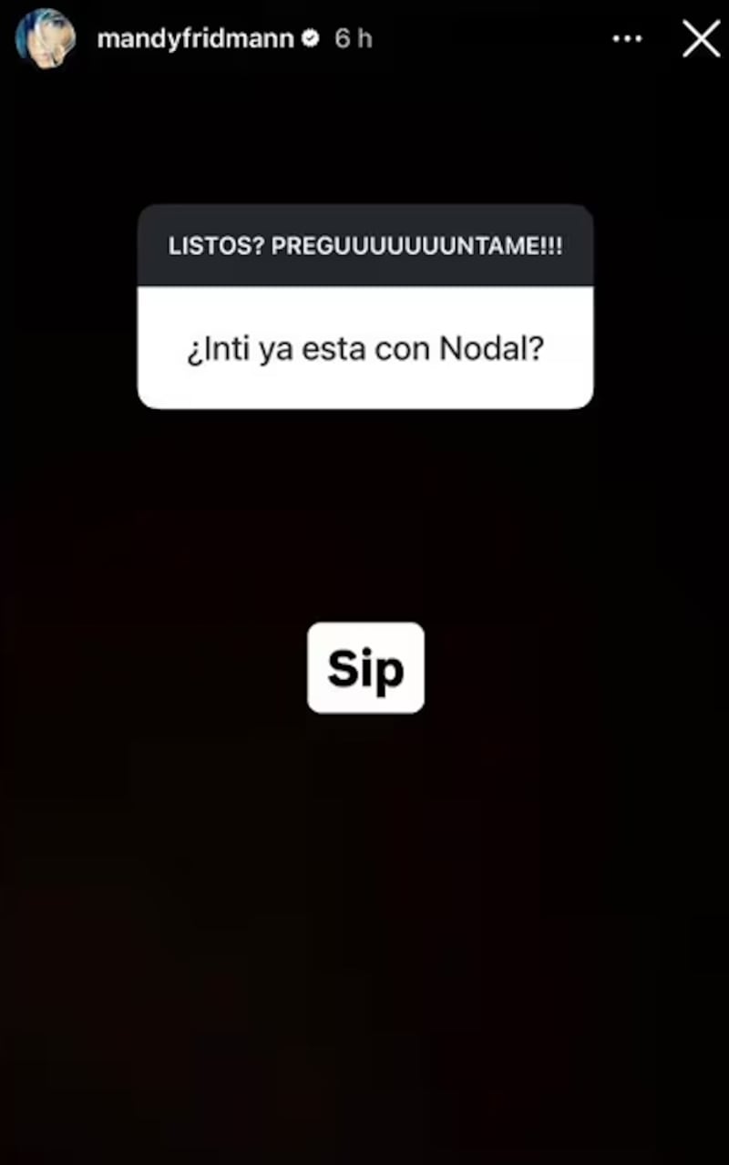 Mandy Fridmann confirmó reencuentro entre Nodal e Inti
