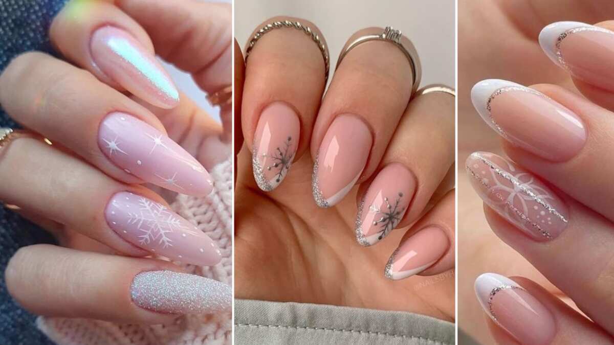 Uñas de copos de nieve