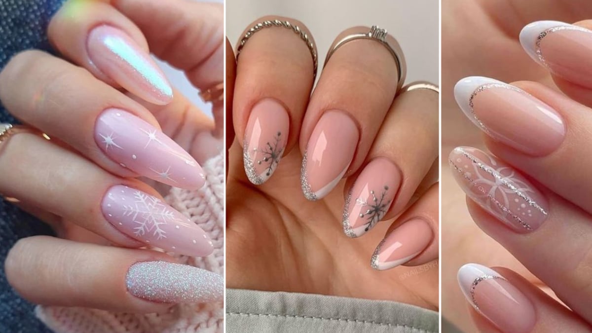 Uñas de copos de nieve