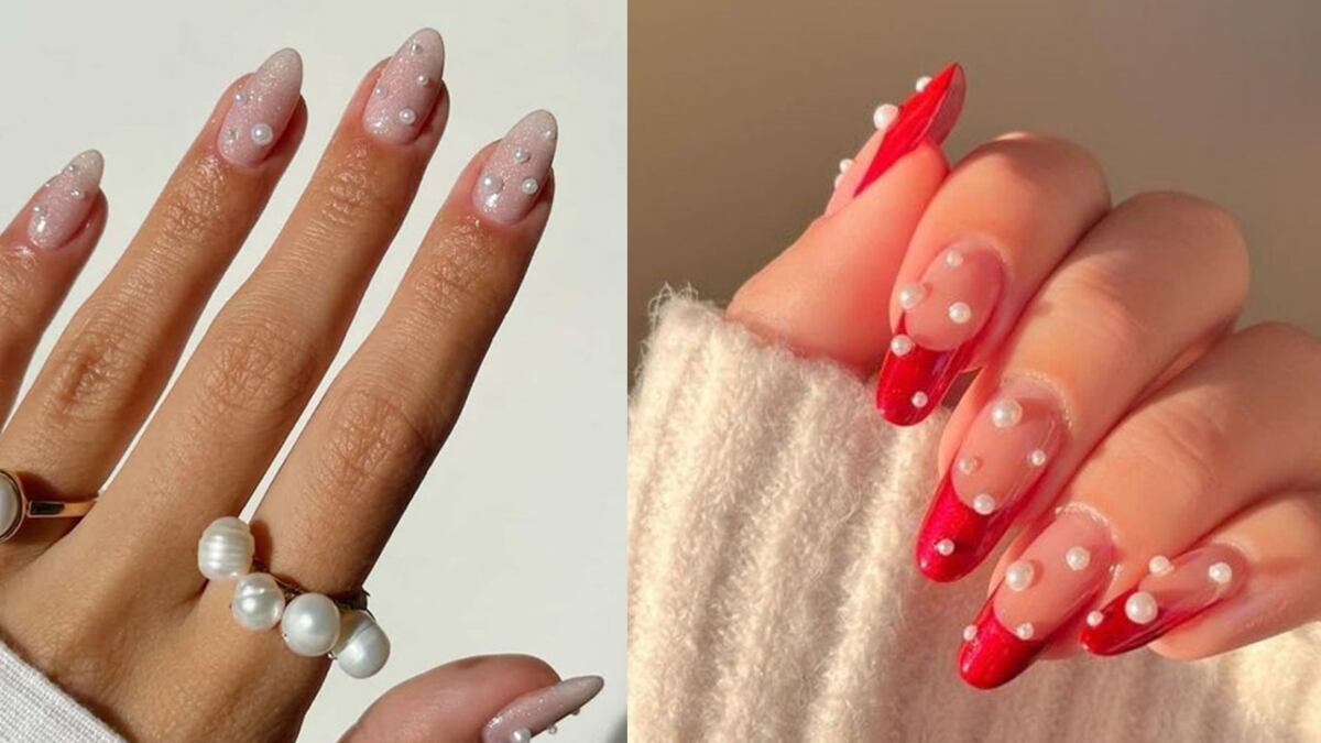 Uñas con perlas