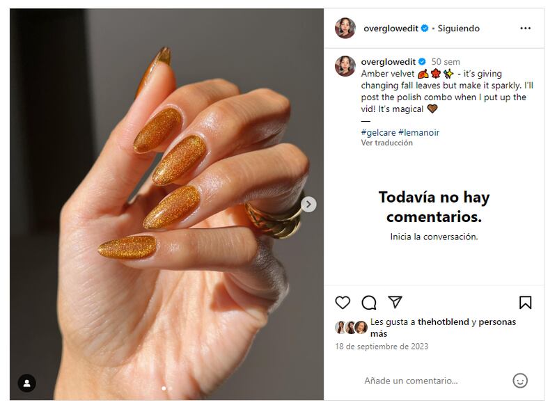 Las 'amber nails' son una de las últimas tendencias en cuanto a manicura para el otoño