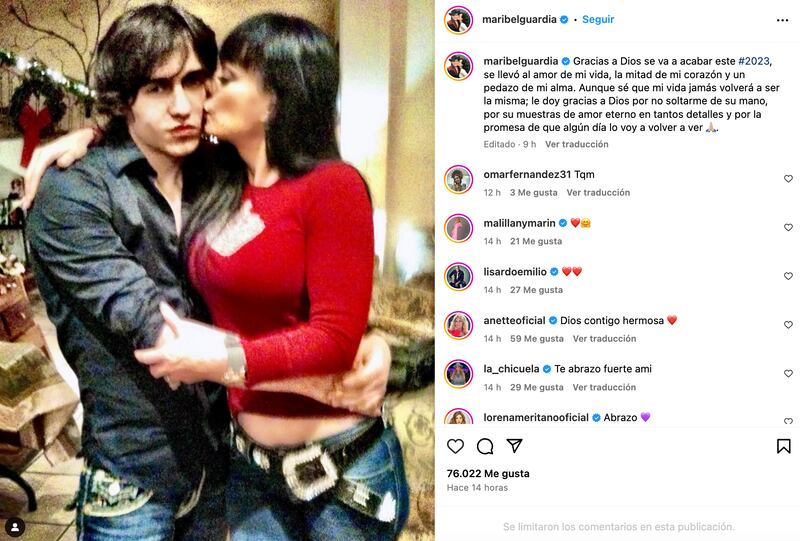 Maribel Guardia despidió el 2023 con dolorosa dedicatoria a Julián Figueroa