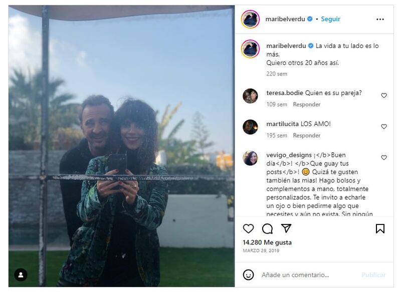 Maribel Verdú y Pedro Larrañaga son una de las parejas más admiradas en España